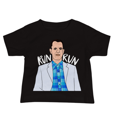 Forrest Gump - Run Forrest Run - Baby T-Shirt - MurderSheBought