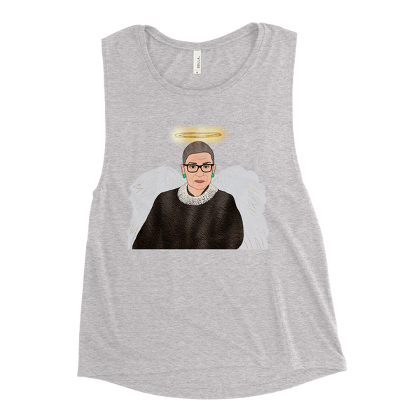 Ruth Bader Ginsburg - Guardian Angel - Ladies’ Muscle Tank - MurderSheBought