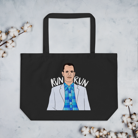 Forrest Gump - Run Forrest Run - Large Tote Bag - MurderSheBought