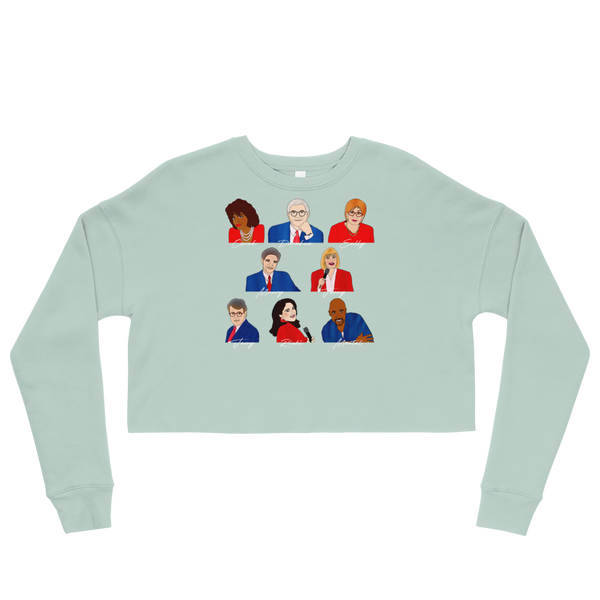 90's Talk Show Hosts - Crop Sweatshirt - MurderSheBought