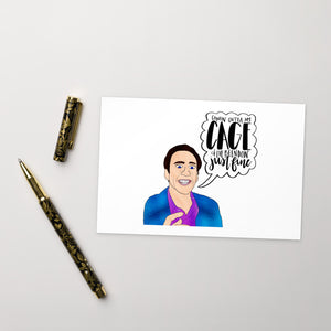 Nicolas Cage Postcard - MurderSheBought