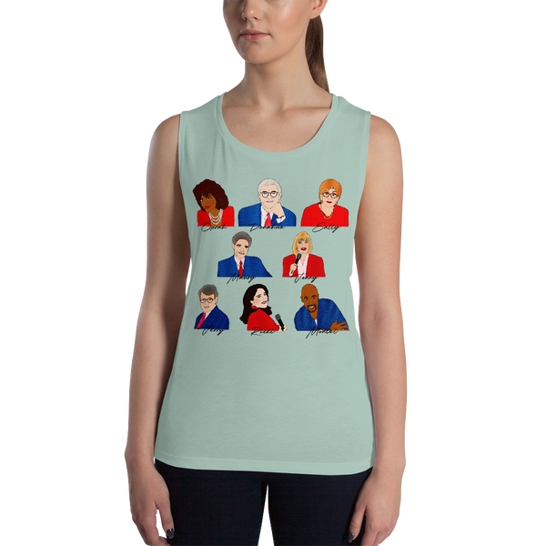 90's Talk Show Hosts - Ladies’ Muscle Tank - MurderSheBought