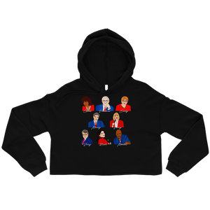 90's Talk Show Hosts - Crop Hoodie - MurderSheBought