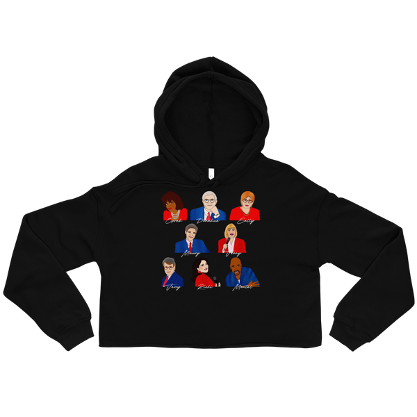 90's Talk Show Hosts - Crop Hoodie - MurderSheBought