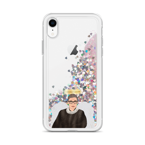 Ruth Bader Ginsburg - Guardian Angel - Liquid Glitter Phone Case - MurderSheBought