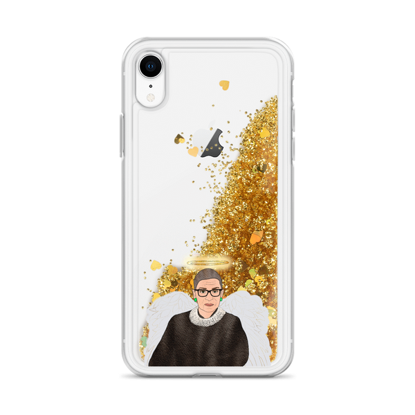 Ruth Bader Ginsburg - Guardian Angel - Liquid Glitter Phone Case - MurderSheBought