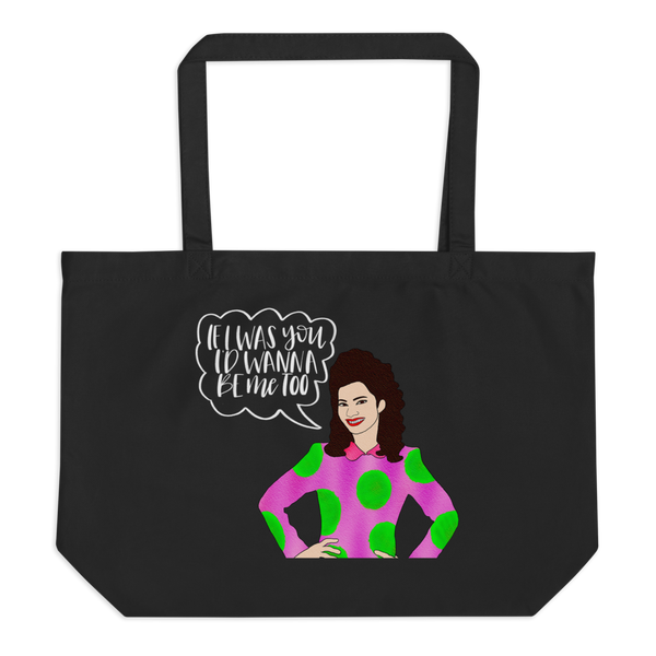 Fran Fine - The Nanny - Large Tote Bag - MurderSheBought