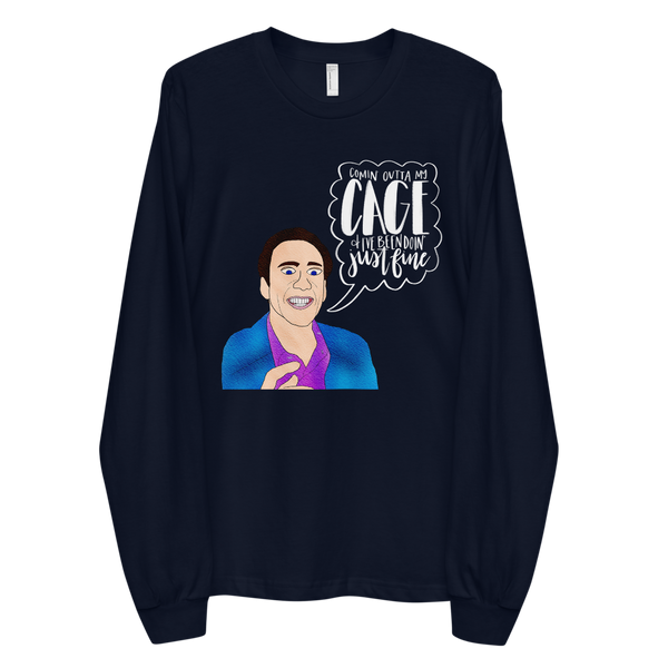 Nicolas Cage - Long Sleeve T-Shirt - MurderSheBought