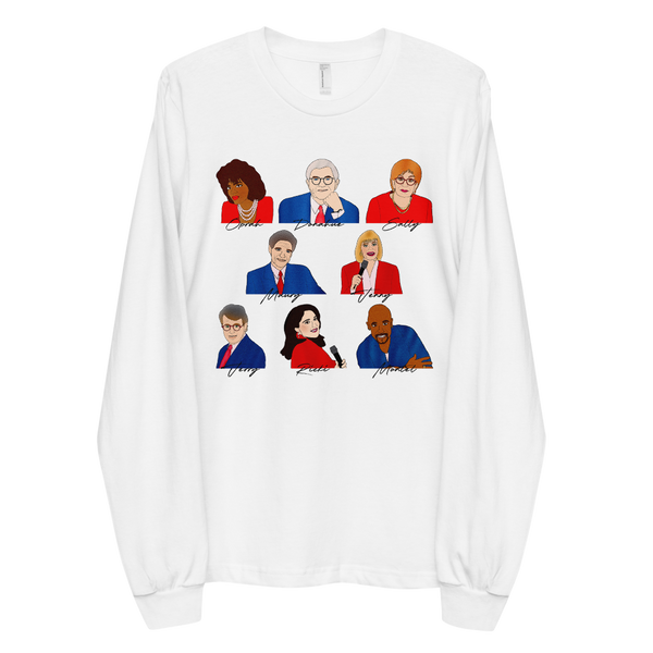 90's Talk Show Hosts - Long Sleeve T-Shirt - MurderSheBought