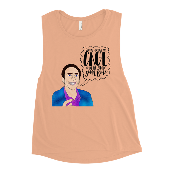 Nicolas Cage - Ladies’ Muscle Tank - MurderSheBought