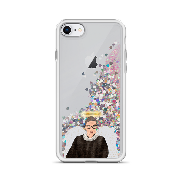 Ruth Bader Ginsburg - Guardian Angel - Liquid Glitter Phone Case - MurderSheBought