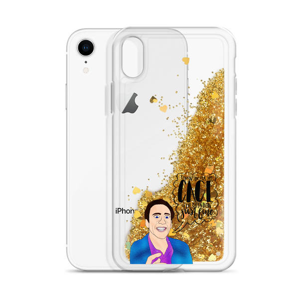 Nicolas Cage - Liquid Glitter Phone Case - MurderSheBought