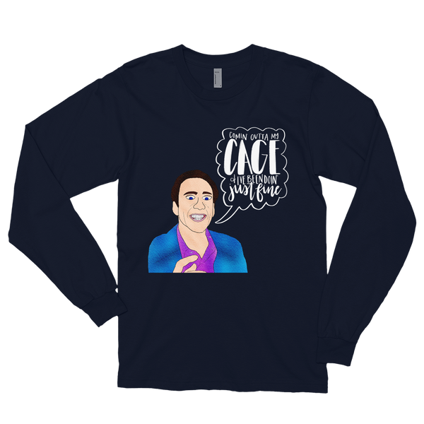 Nicolas Cage - Long Sleeve T-Shirt - MurderSheBought