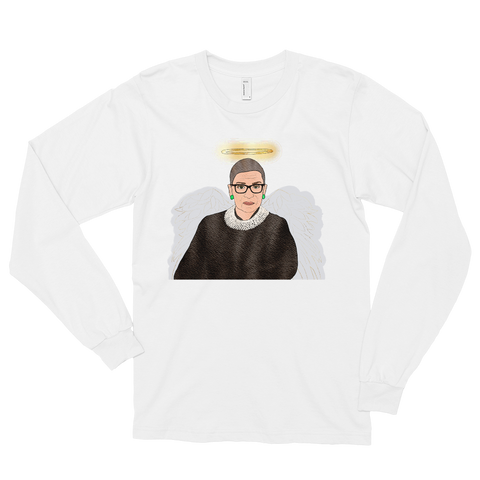 Ruth Bader Ginsburg - Guardian Angel - Long Sleeve T-Shirt - MurderSheBought