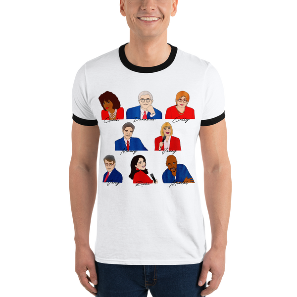 90's Talk Show Hosts - Ringer T-Shirt - MurderSheBought