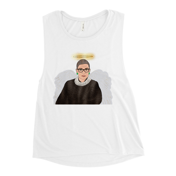 Ruth Bader Ginsburg - Guardian Angel - Ladies’ Muscle Tank - MurderSheBought