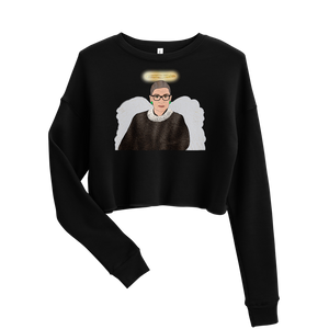 Ruth Bader Ginsburg - Guardian Angel - Crop Sweatshirt - MurderSheBought