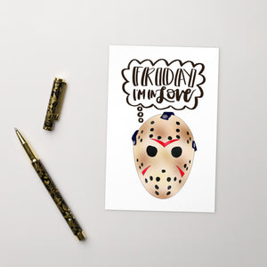 Jason Voorhees Postcard