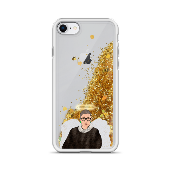 Ruth Bader Ginsburg - Guardian Angel - Liquid Glitter Phone Case - MurderSheBought