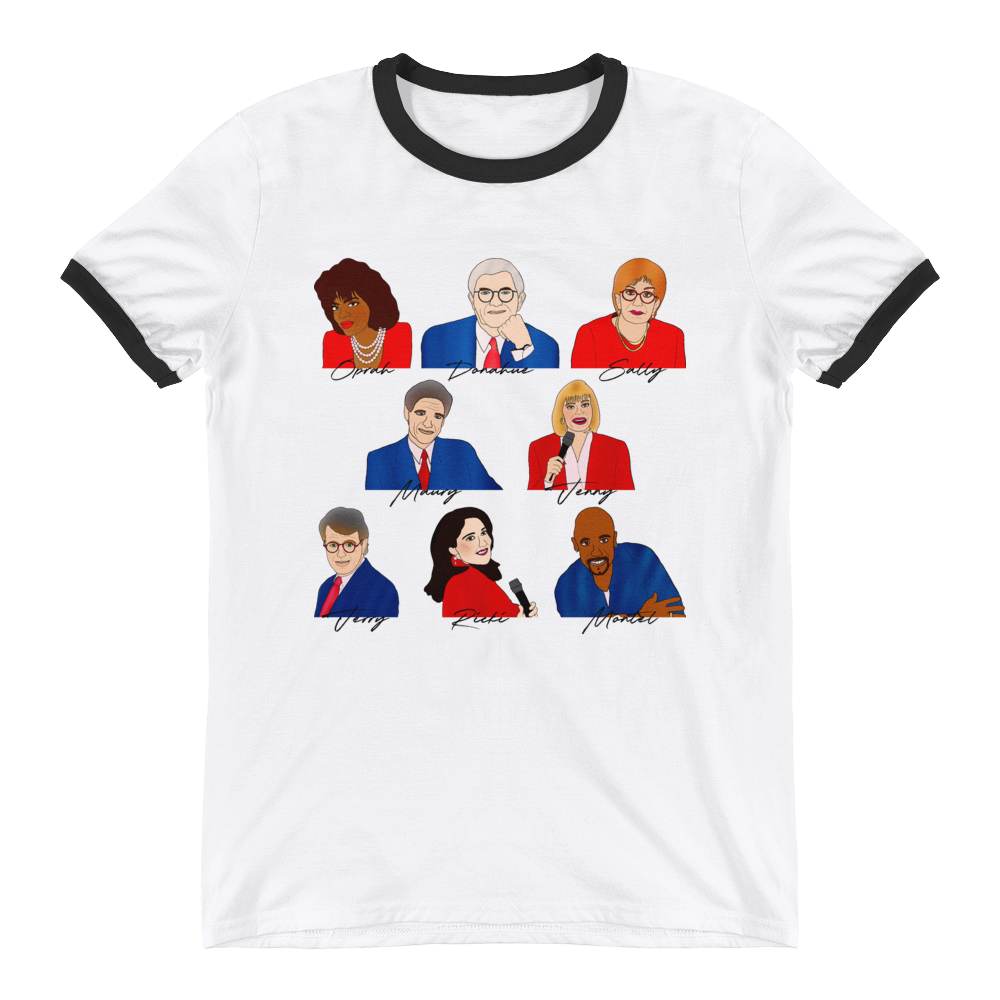 90's Talk Show Hosts - Ringer T-Shirt - MurderSheBought