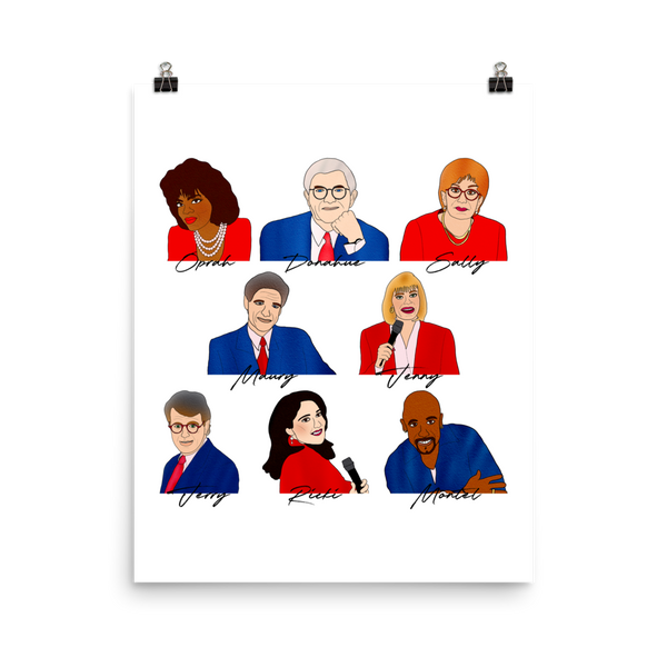 90's Talk Show Hosts - Poster - MurderSheBought