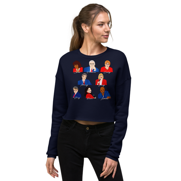 90's Talk Show Hosts - Crop Sweatshirt - MurderSheBought