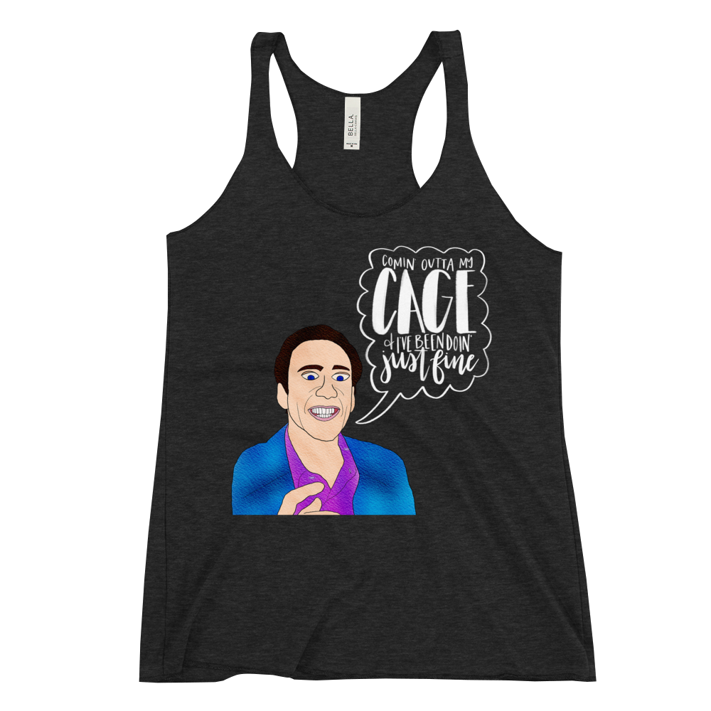 Nicolas Cage - Racerback Tank - MurderSheBought