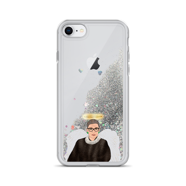 Ruth Bader Ginsburg - Guardian Angel - Liquid Glitter Phone Case - MurderSheBought