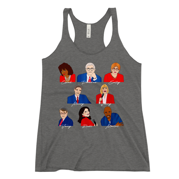 90's Talk Show Hosts - Racerback Tank - MurderSheBought