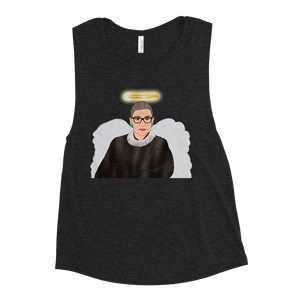 Ruth Bader Ginsburg - Guardian Angel - Ladies’ Muscle Tank - MurderSheBought