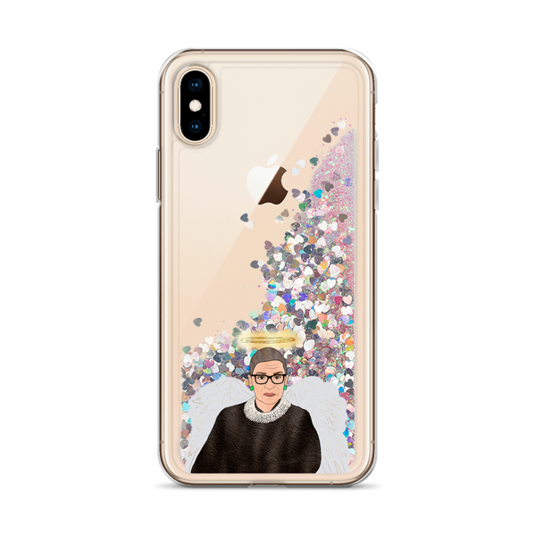 Ruth Bader Ginsburg - Guardian Angel - Liquid Glitter Phone Case - MurderSheBought