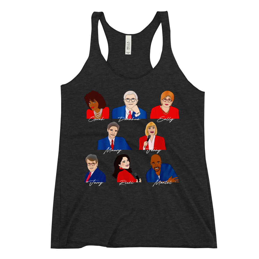 90's Talk Show Hosts - Racerback Tank - MurderSheBought