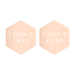 I Don't Care - Engraved Stud Earrings - MurderSheBought