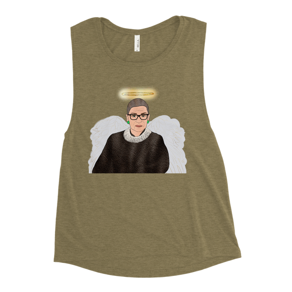 Ruth Bader Ginsburg - Guardian Angel - Ladies’ Muscle Tank - MurderSheBought