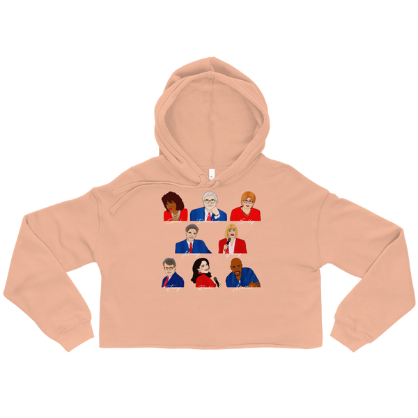 90's Talk Show Hosts - Crop Hoodie - MurderSheBought