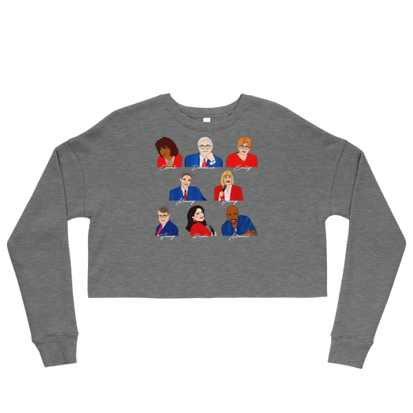 90's Talk Show Hosts - Crop Sweatshirt - MurderSheBought