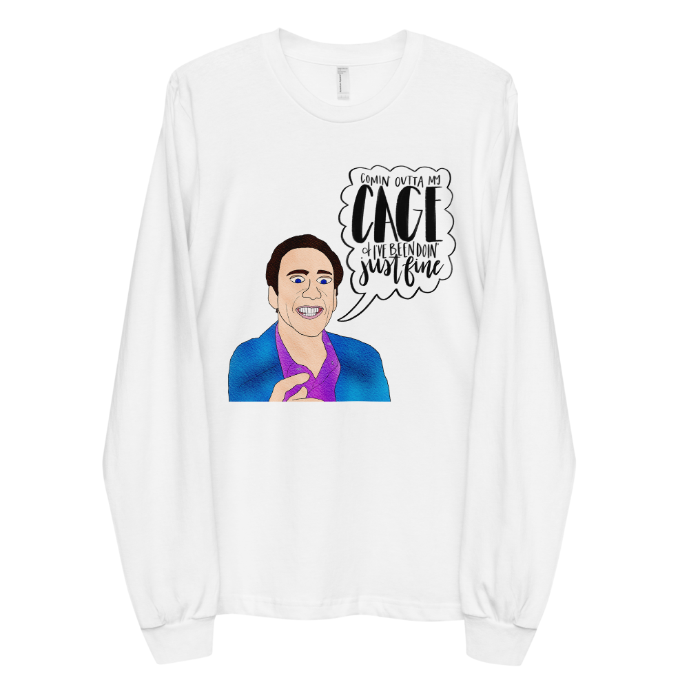 Nicolas Cage - Long Sleeve T-Shirt - MurderSheBought