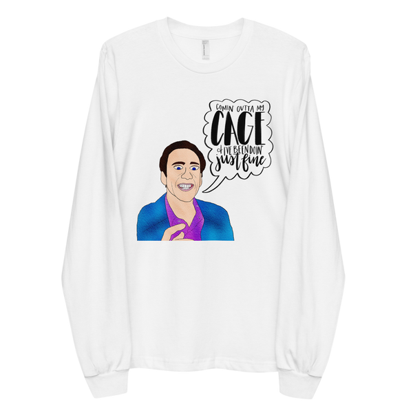 Nicolas Cage - Long Sleeve T-Shirt - MurderSheBought