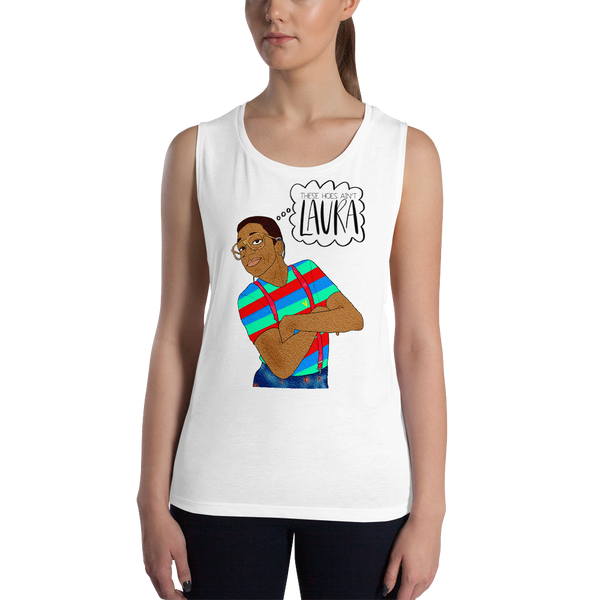 Steve Urkel - Family Matters - Ladies’ Muscle Tank - MurderSheBought