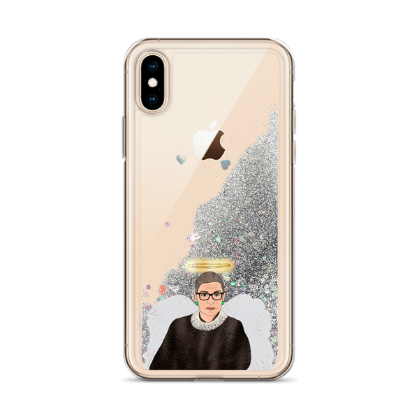 Ruth Bader Ginsburg - Guardian Angel - Liquid Glitter Phone Case - MurderSheBought