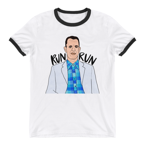 Forrest Gump - Run Forrest Run - Ringer T-Shirt - MurderSheBought