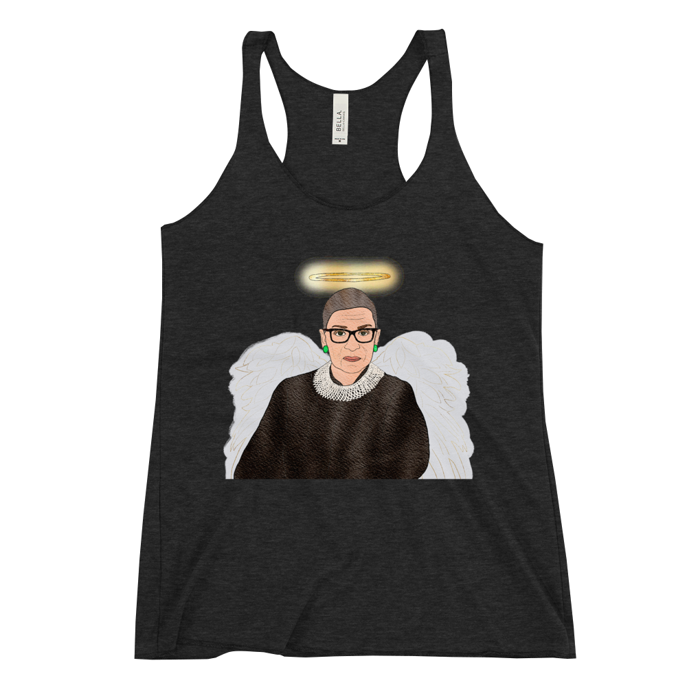 Ruth Bader Ginsburg - Guardian Angel - Racerback Tank - MurderSheBought