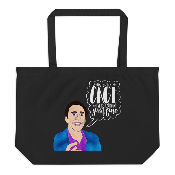 Nicolas Cage - Large Tote Bag - MurderSheBought