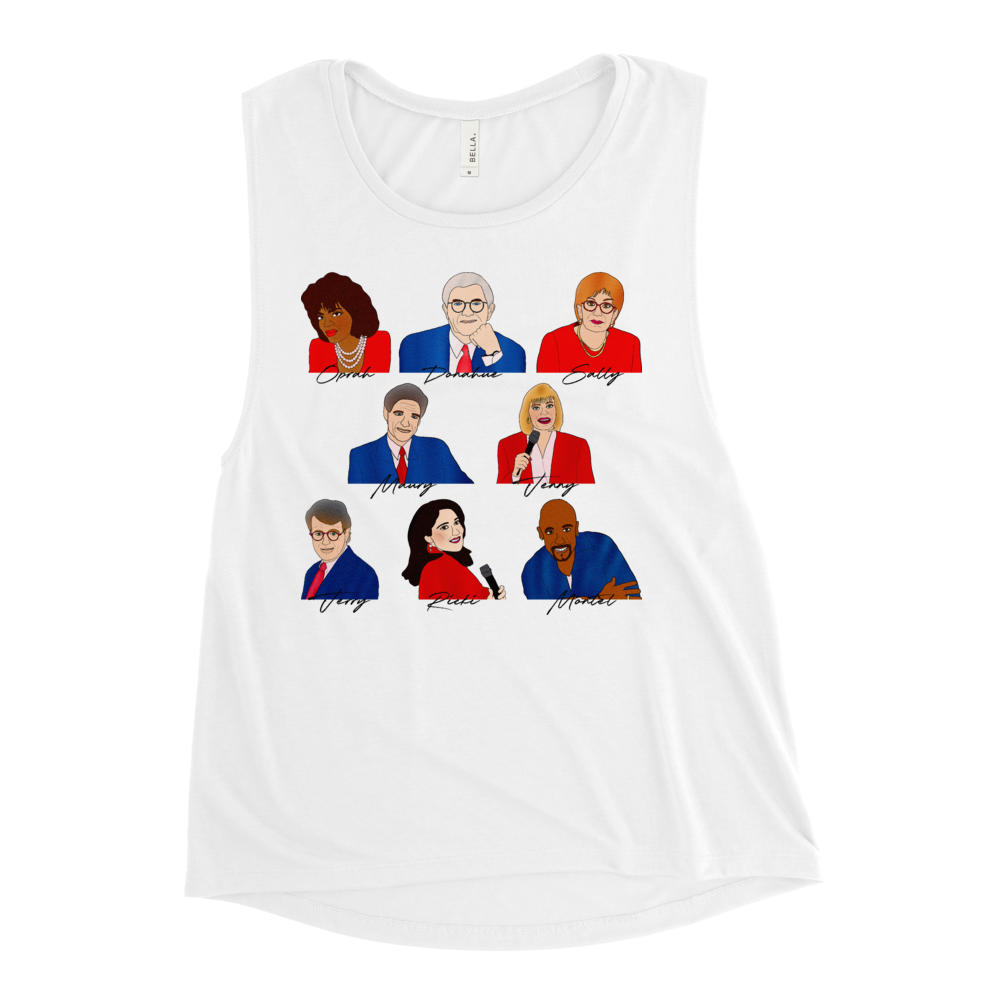 90's Talk Show Hosts - Ladies’ Muscle Tank - MurderSheBought