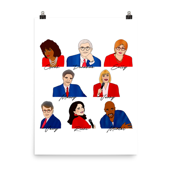 90's Talk Show Hosts - Poster - MurderSheBought