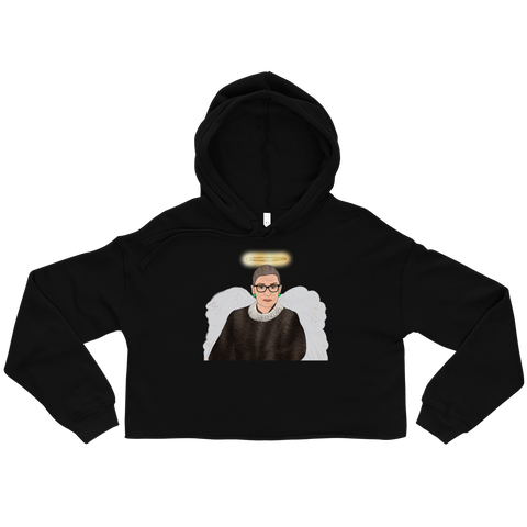 Ruth Bader Ginsburg - Guardian Angel - Crop Hoodie - MurderSheBought